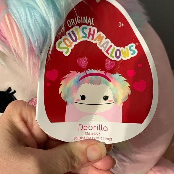 NWT squishmallows Dobrilla‎ Bigfoot Valentine’s Day monster. Colorful - Picture 4 of 7